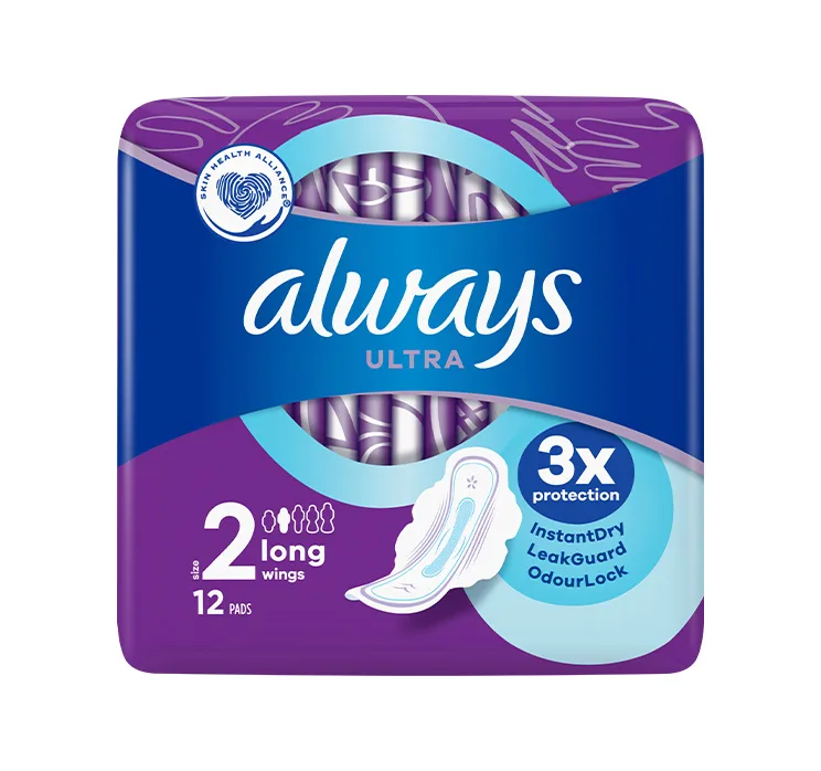 Always Ultra Long (Size 2) Sanitary Pads With Wings