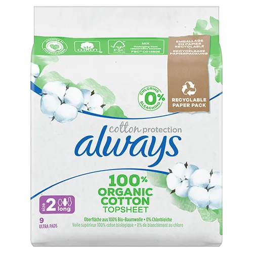 Always Cotton Protection Ultra Long Organic Sanitary Pads