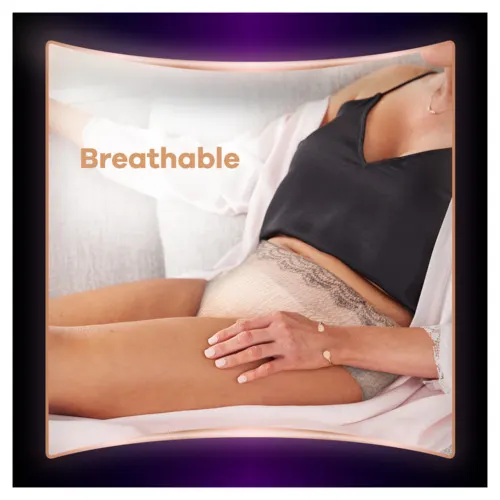 Woman on couch in lingerie and Boutique Pants that are breathable.