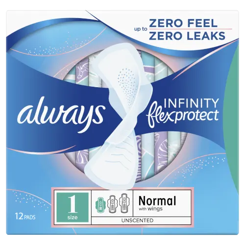 Always Infinity Normal (Size 1) Sanitary Pads With Wings