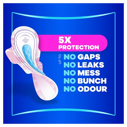 Hand pouring liquid from test tube on the pad with text "Up to 15% more absorption capacity".
