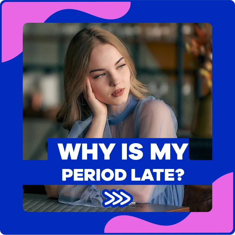 Pensive young woman wondering why is her period late?