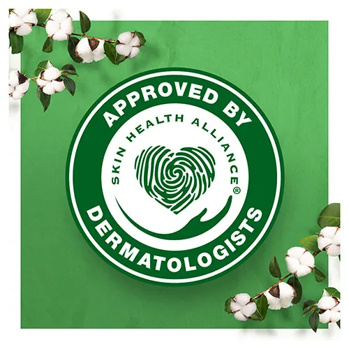 Always Cotton Protection sanitary pads are approved by Skin Health Alliance dermatologists