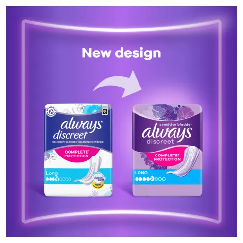 Old pack next to updated one to signify the new design.
