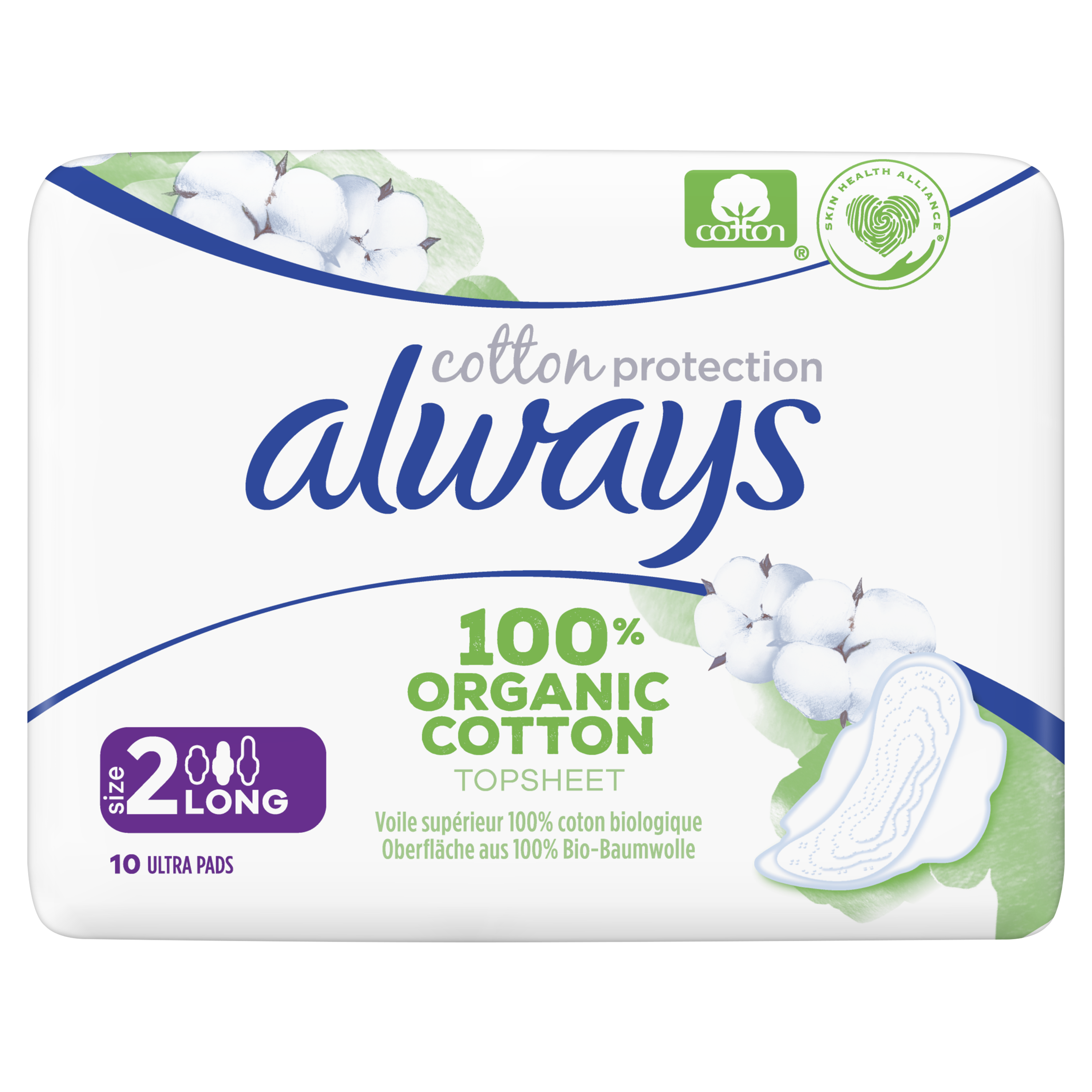 Always Cotton Protection Ultra Long Organic Sanitary Pads Always