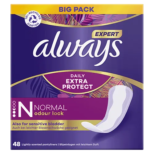 Always Daily Extra Protect Normal Pantyliners 48 ct