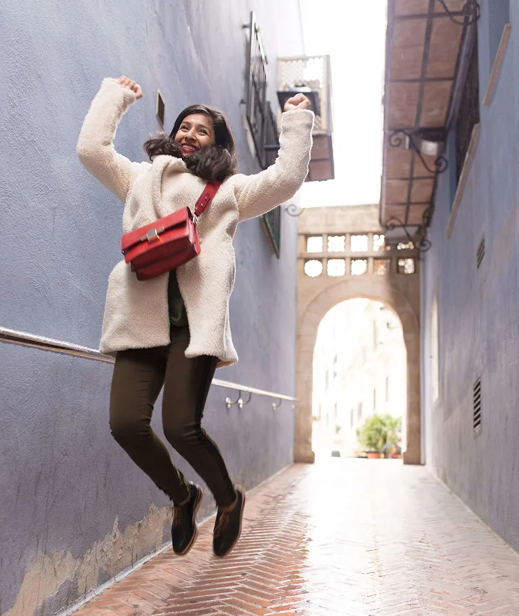Girl jumping