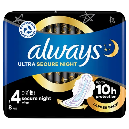 Always Ultra Night Pads With Wings Feminine X10