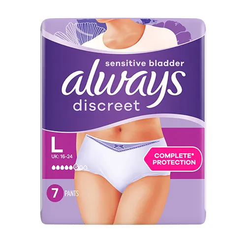 Always Discreet Normal Large incontinence pants packaging
