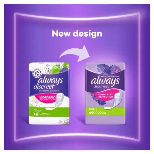 Old pack next to updated one to signify the new design.