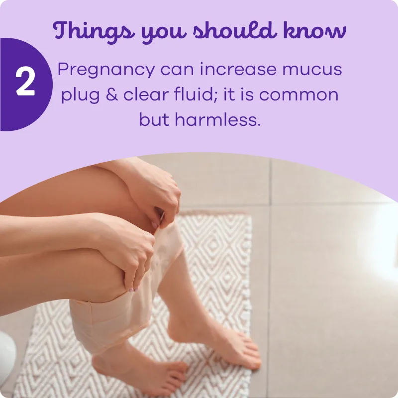 Woman legs sitting on a toilet explaining pregancy can increase mucus plug