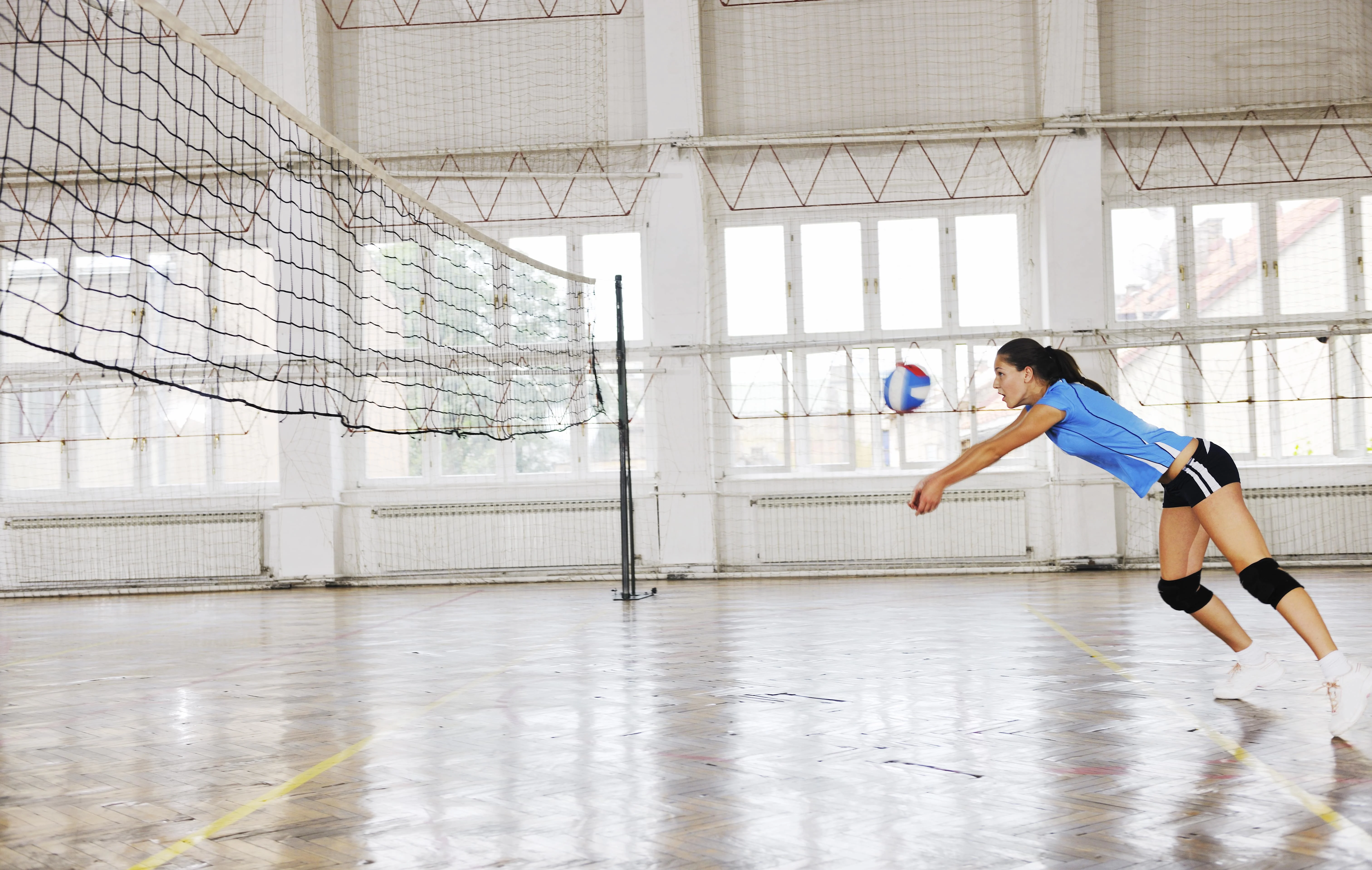 Woman playing volleyball