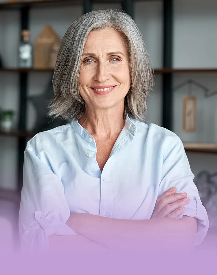 Smiling middle-aged woman