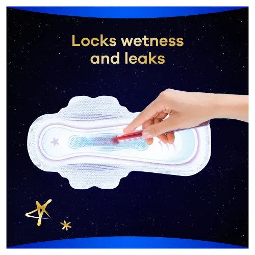 Always Ultra sanitary pad locks wetness and leaks