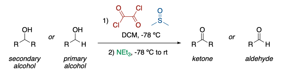 Swern oxidation process