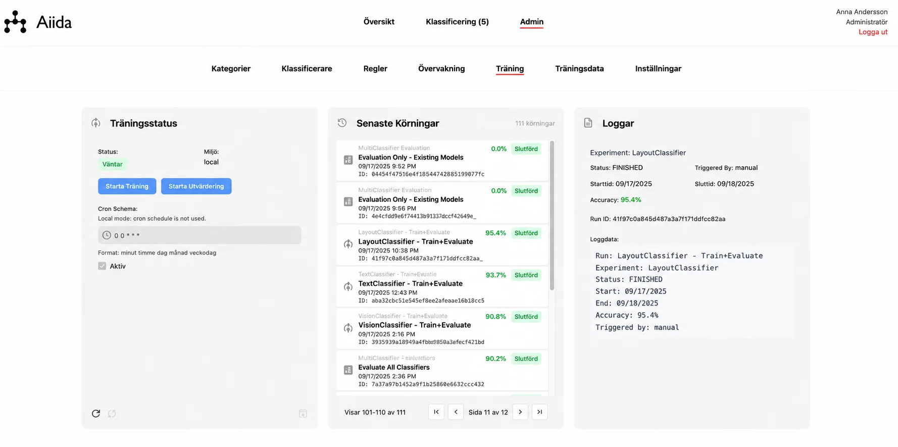 Aiida Healthcare interface
