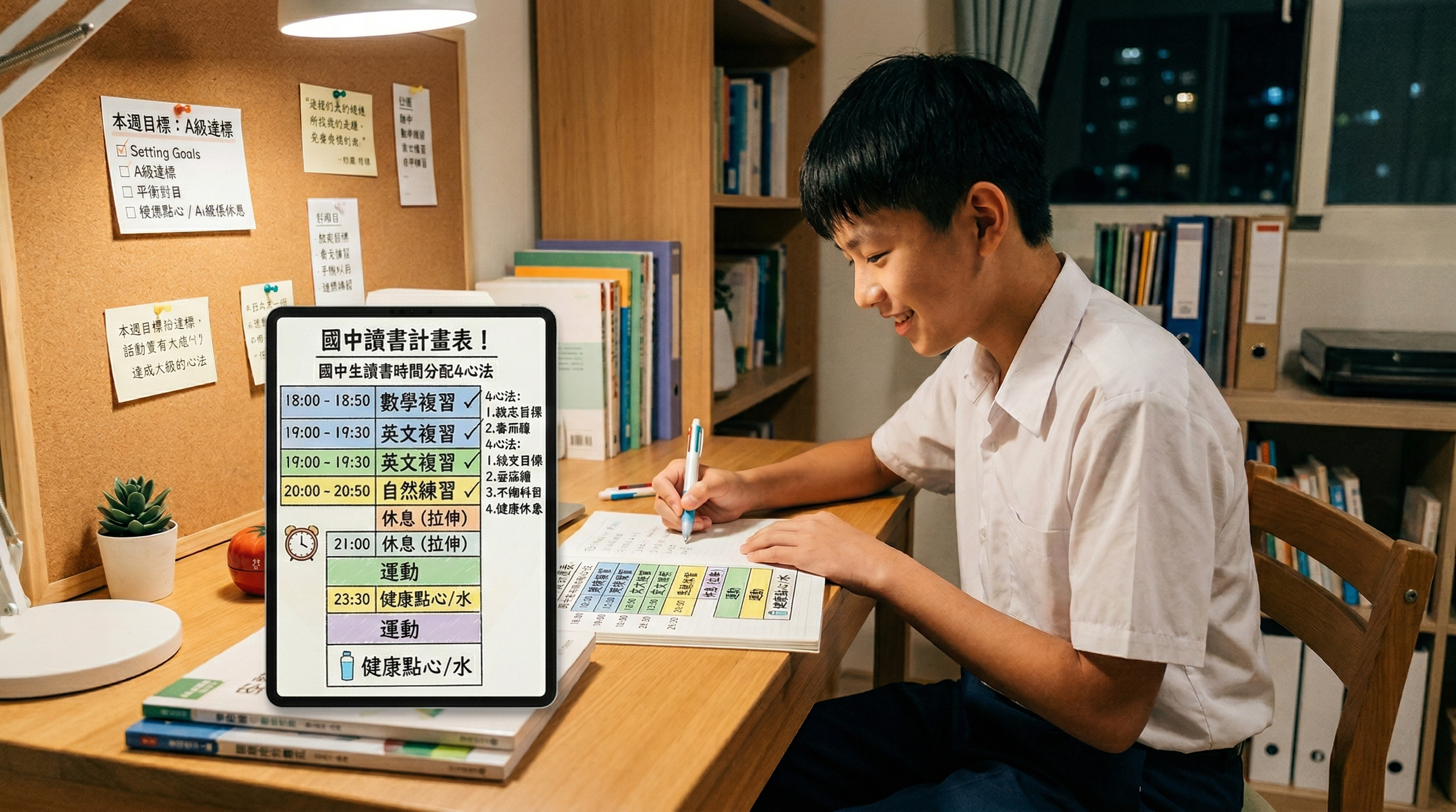 國中生讀書時間分配