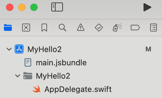 Xcode に main.jsbundle を追加