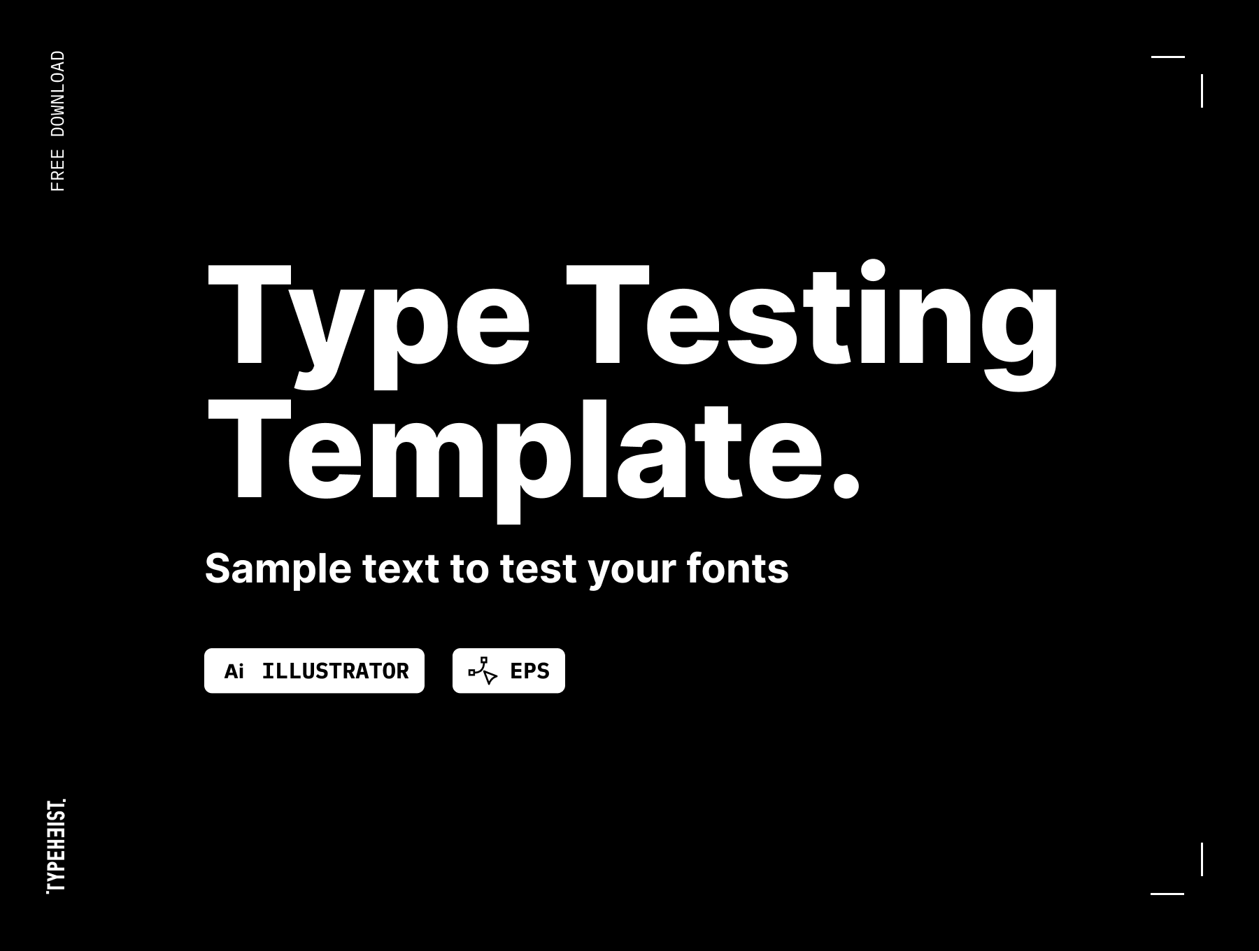 This template allows you to easily test your fonts.