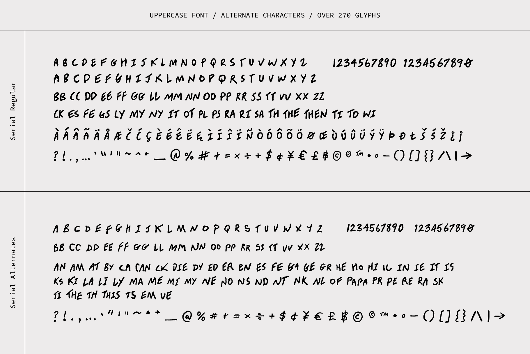 Serial: A Killer Font: Serial: A Killer Handwriting Font