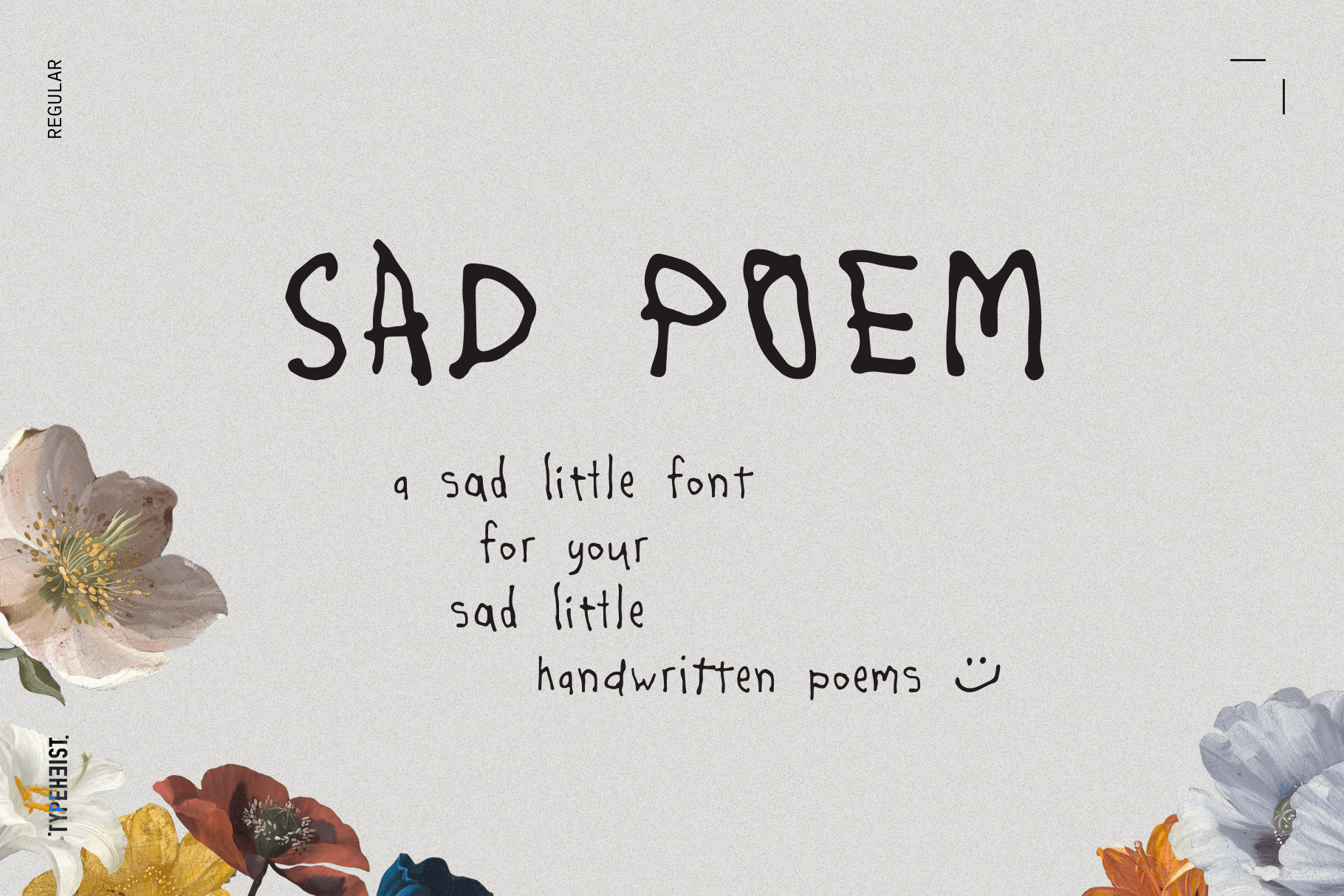 Sad Poem: A sad little font for your sad little handwritten poems.