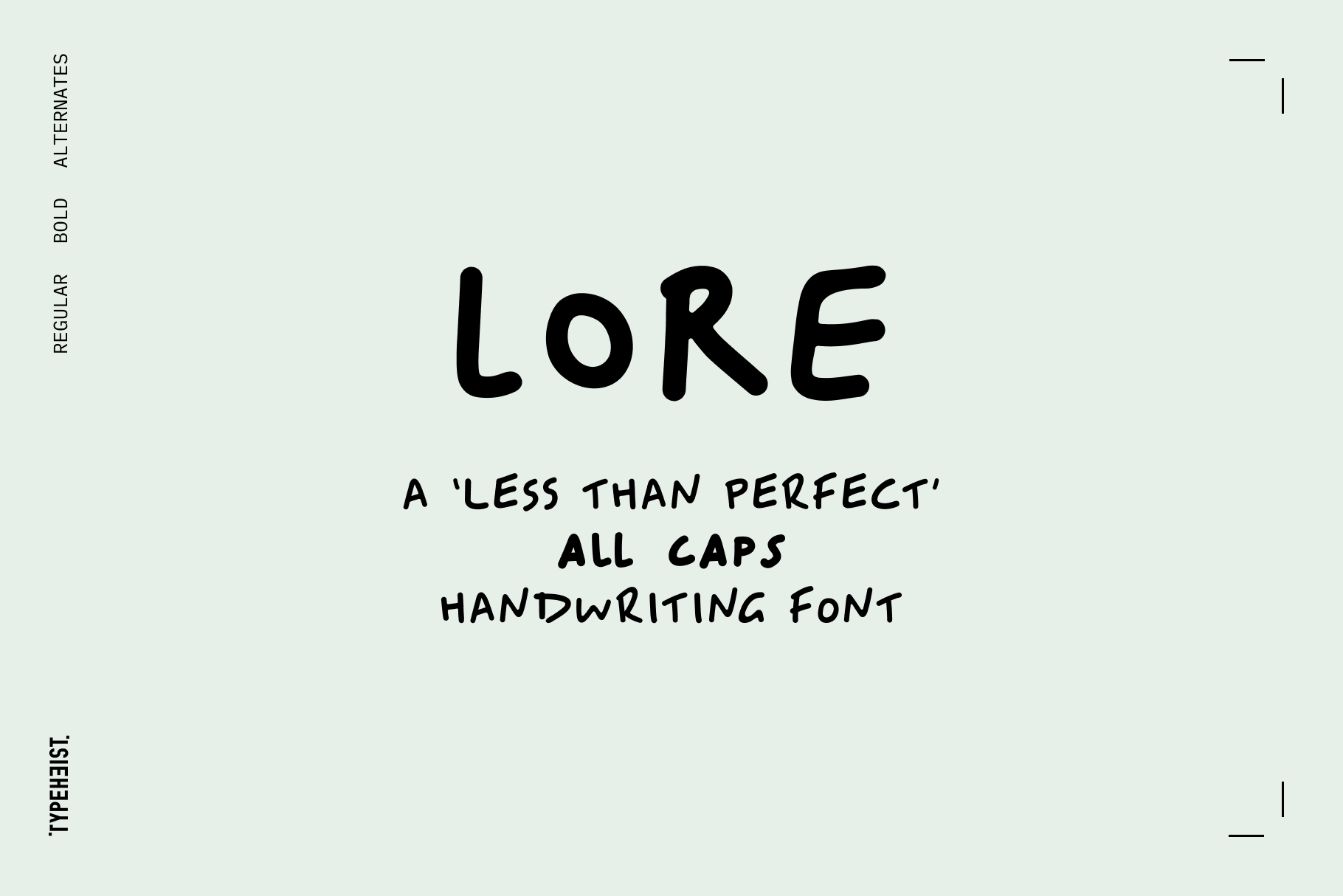 Lore: A 'less than perfect' all caps handwriting font