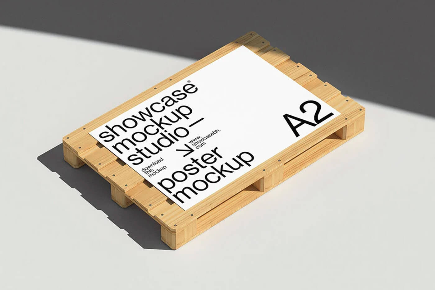 Wooden Pallet Poster Mockup