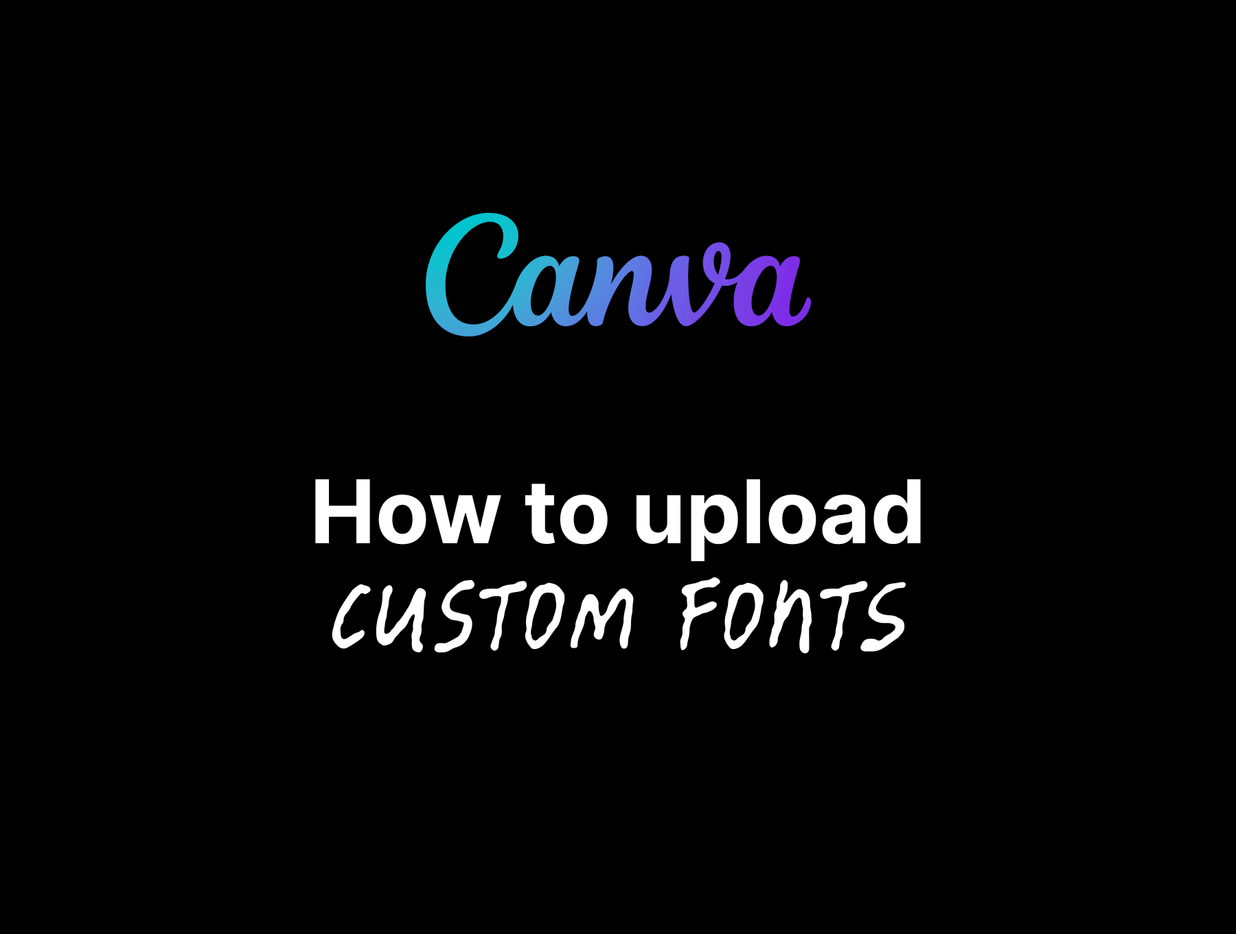 How to upload fonts to Canva