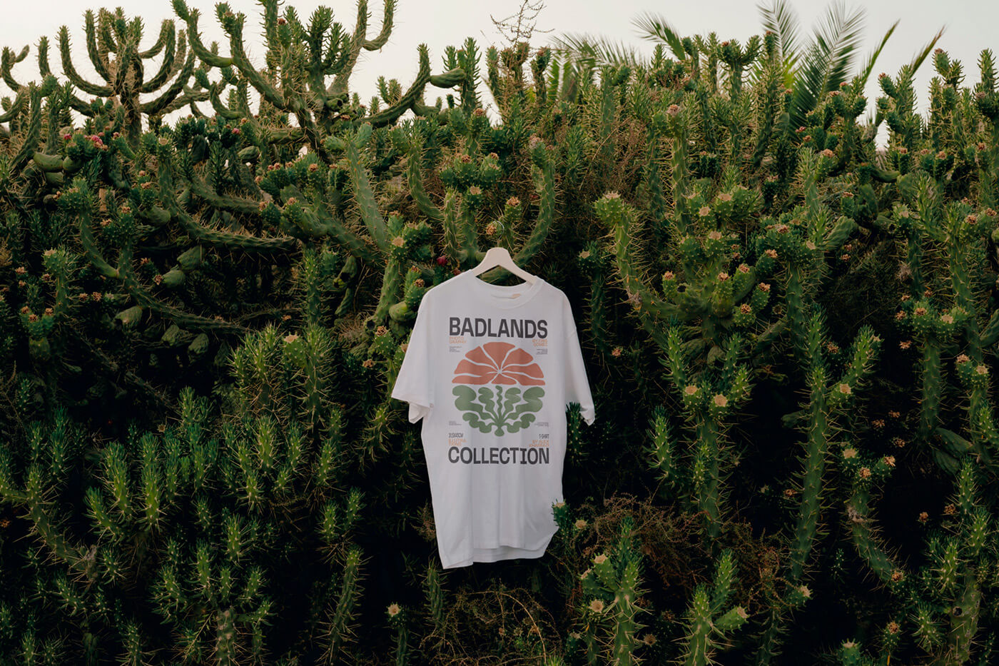 Shirt Mockup with Cactus Background