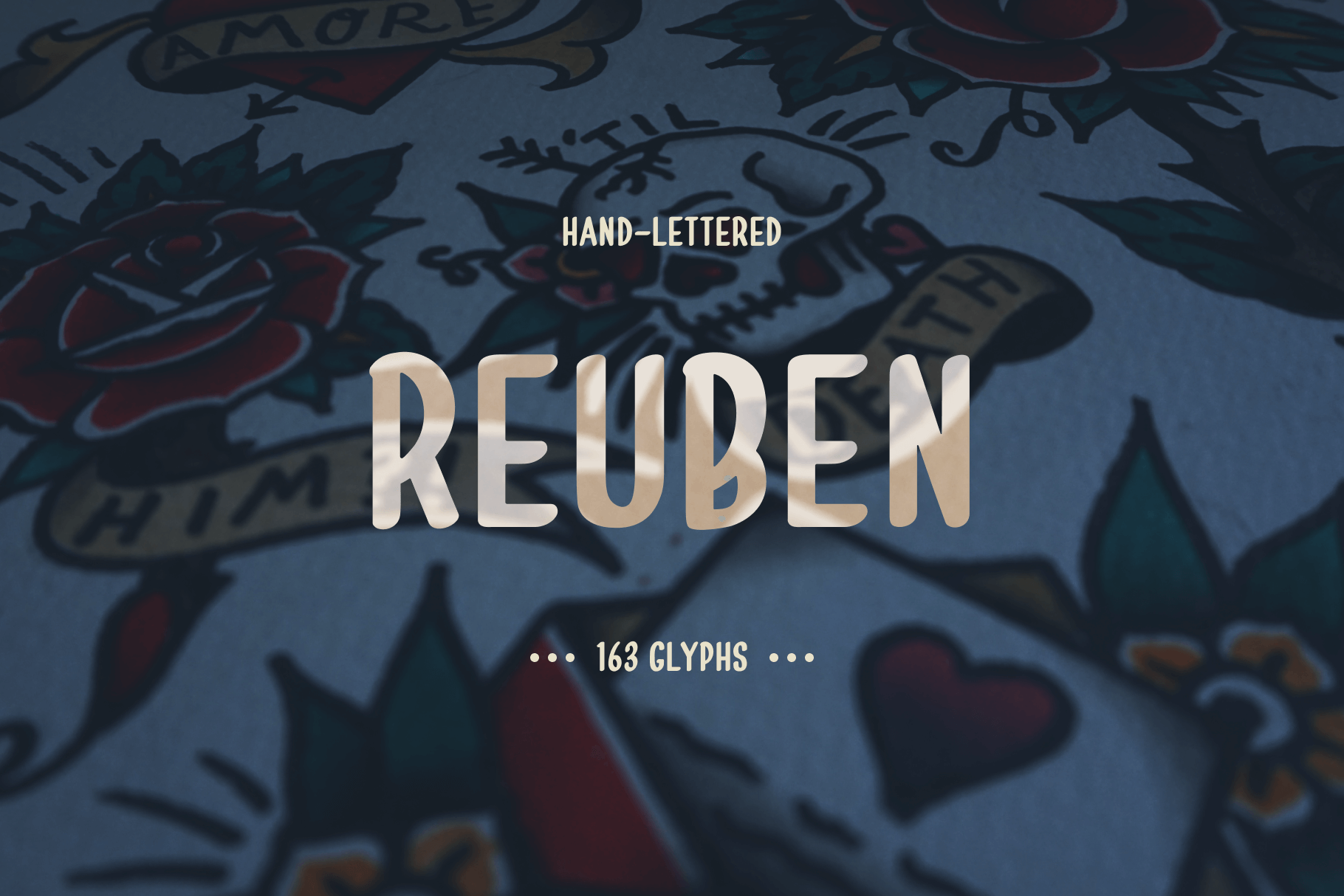 Reuben: A hand-lettered, vintage condensed font