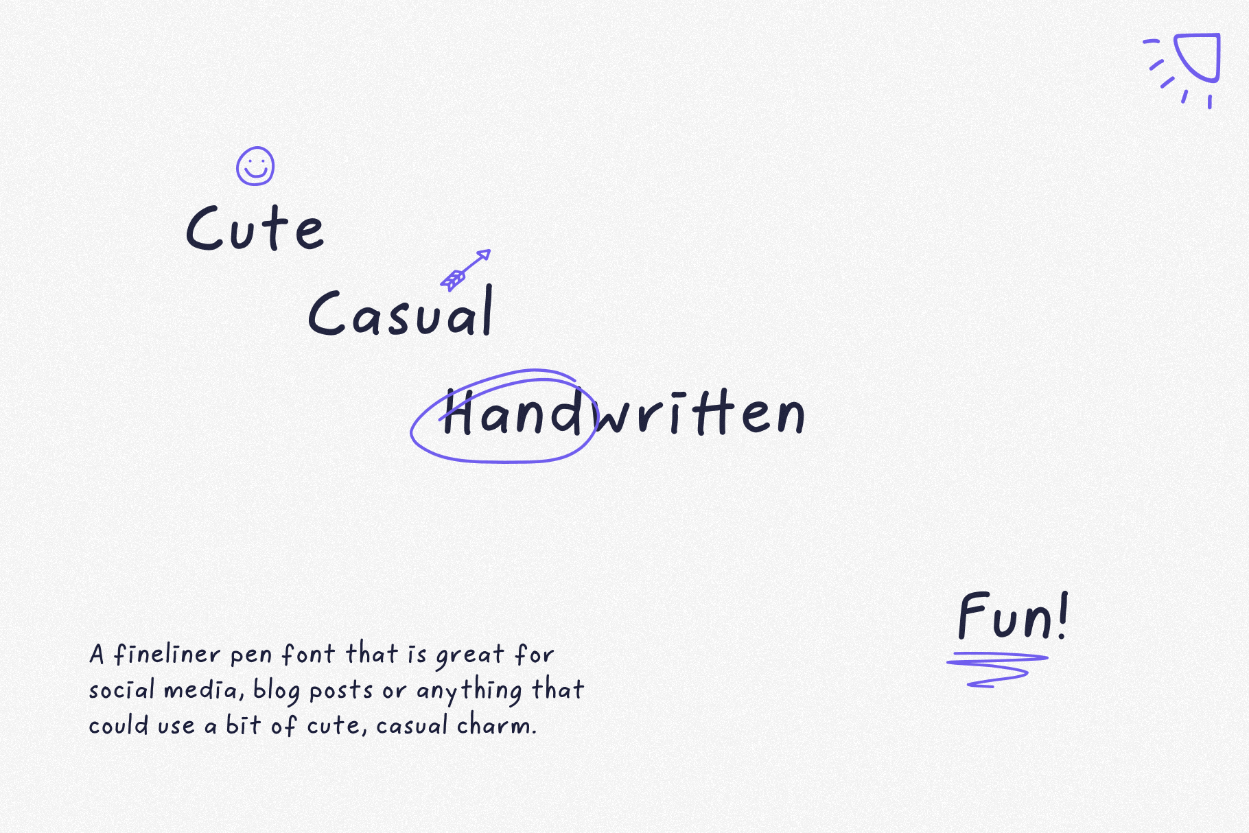 Poppy Fineliner: A fun handwritten font