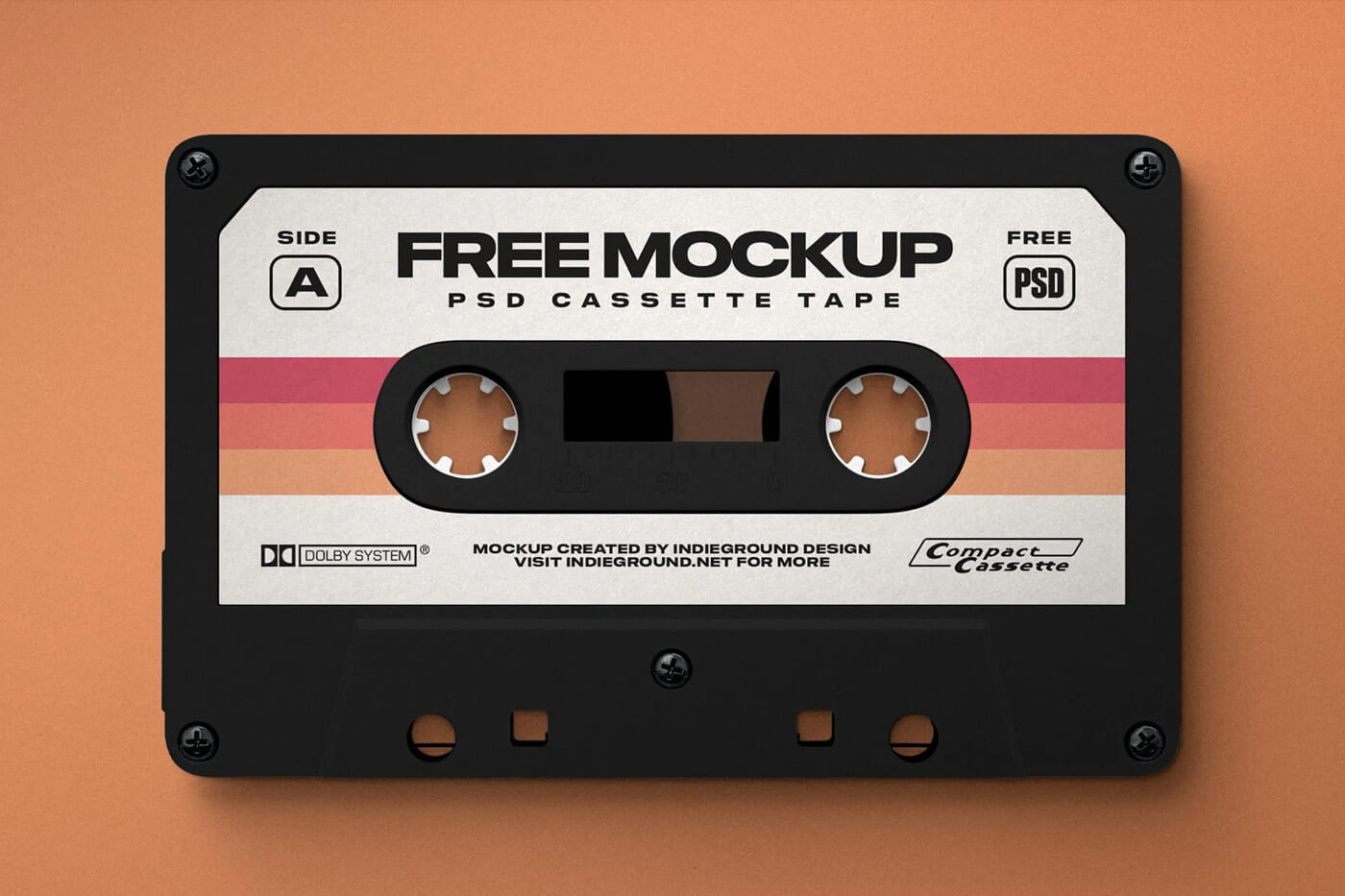 Vintage Cassette Mockup