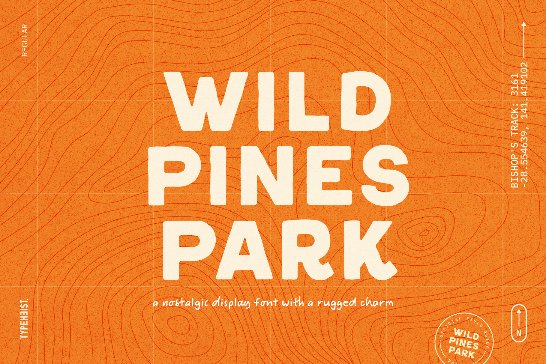 Wild Pines Park: A nostalgic display font with a rugged charm 