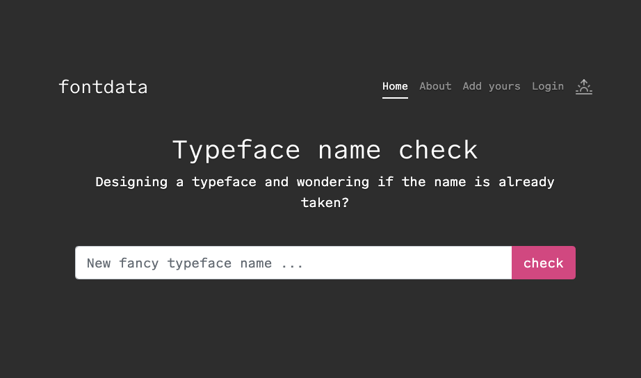 Typeface name check