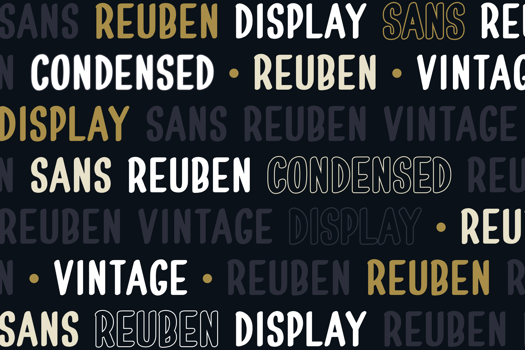Reuben: A hand-lettered, vintage condensed font