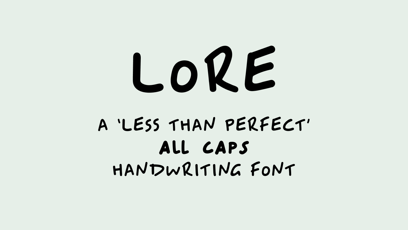 Lore uppercase handwriting font
