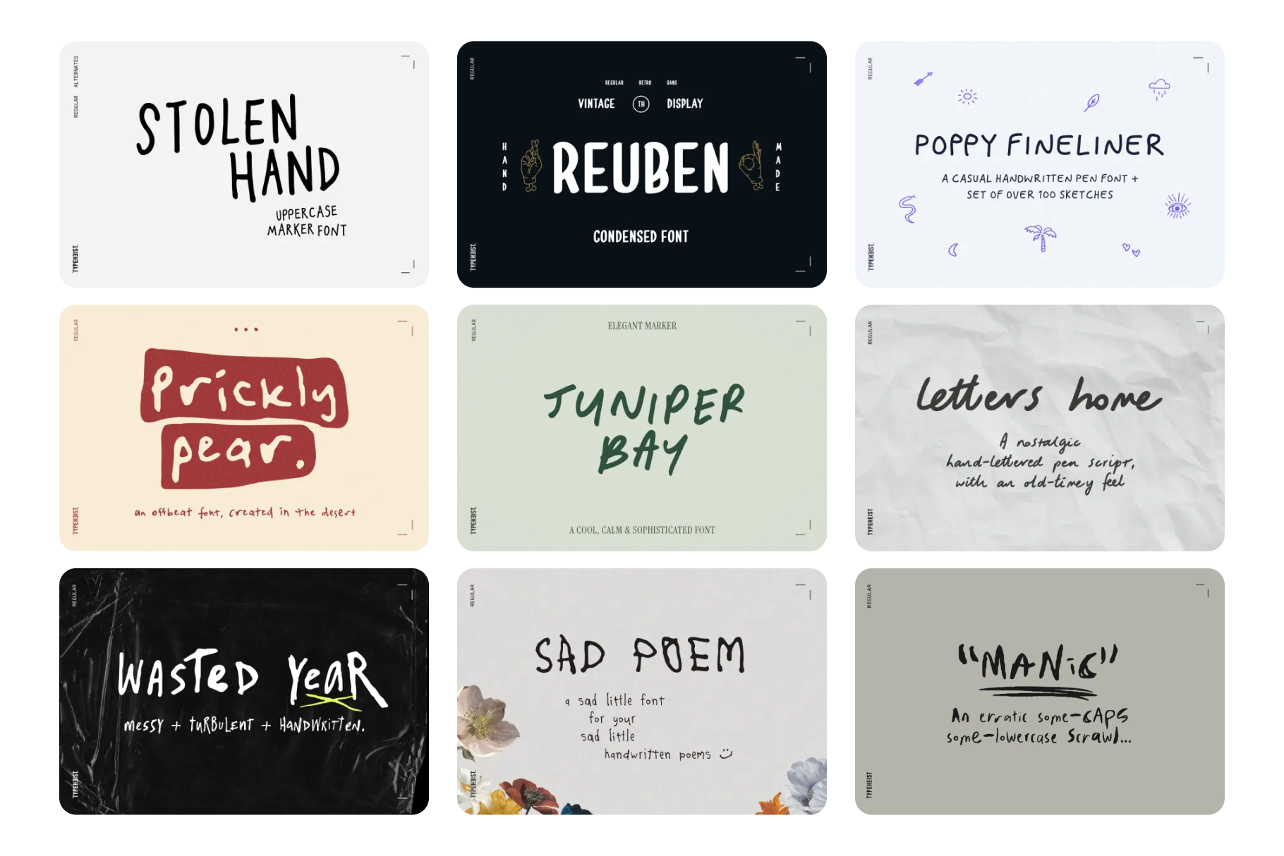 Mega Font Bundle 2023: A mega bundle of 17 TYPEHEIST handwritten fonts