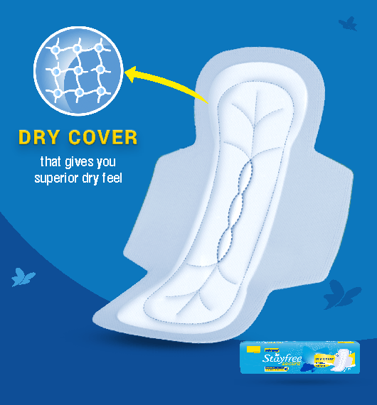 Stayfree® Secure Dry Regular - Dry Cover Sanitary Napkin