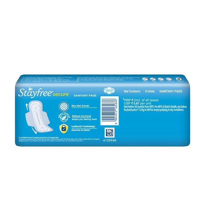 Stayfree Dry Cover Regular pad