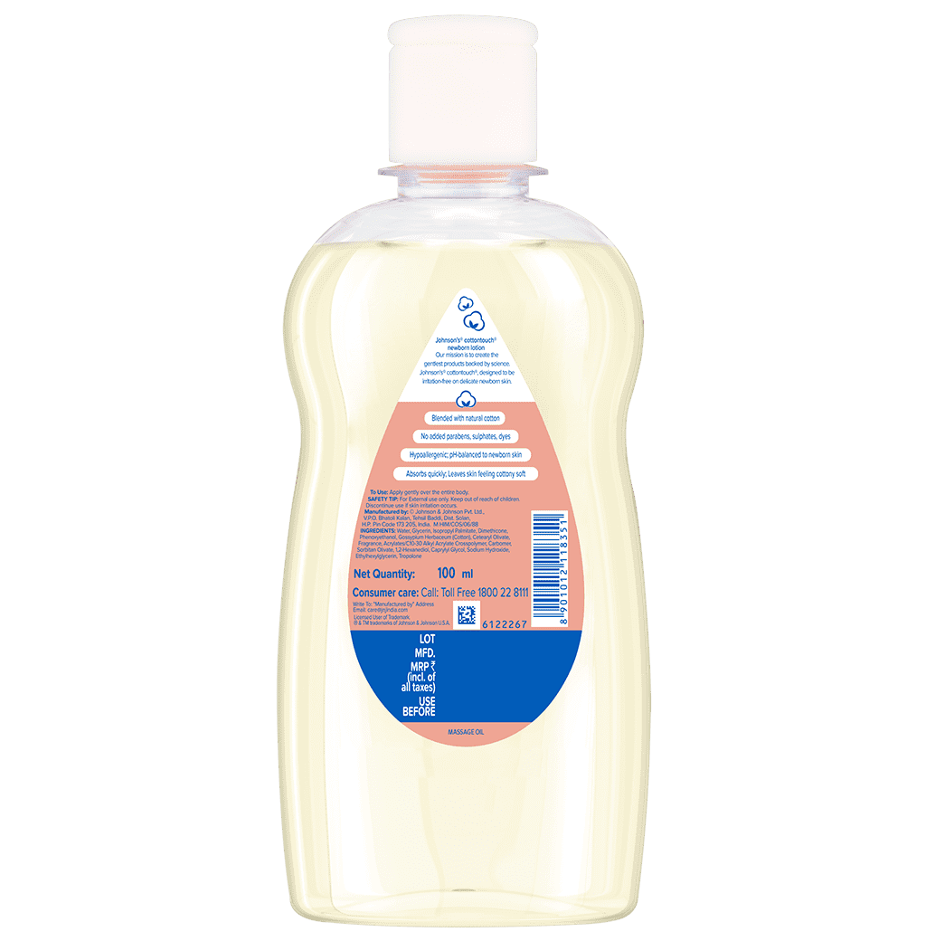 JOHNSON'S® cottontouch® newborn massage oil image 2