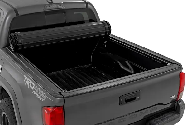 Hard Roll Up bed cover installed on a Toyota Tacoma