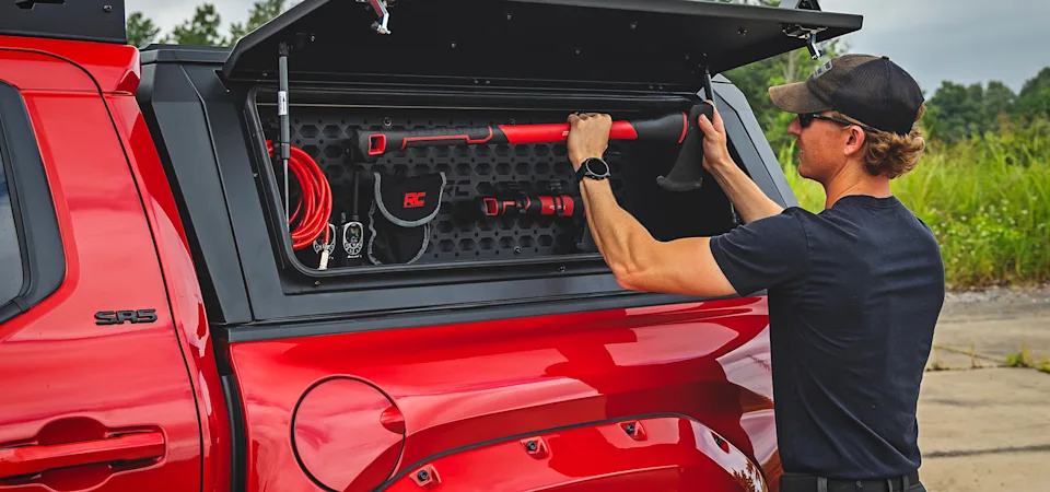 Toyota Tacoma Truck Bed Cap | Driver Side Storage