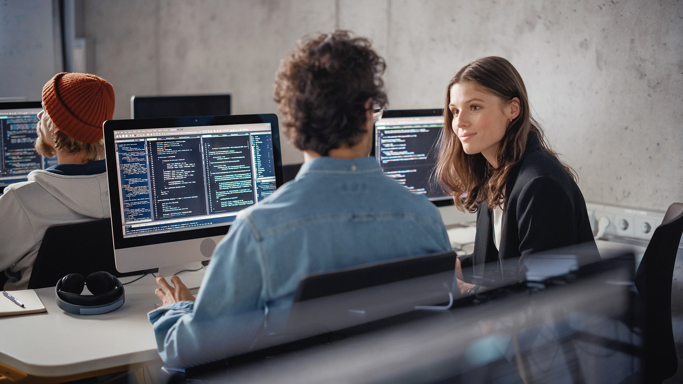 Developers at their desk