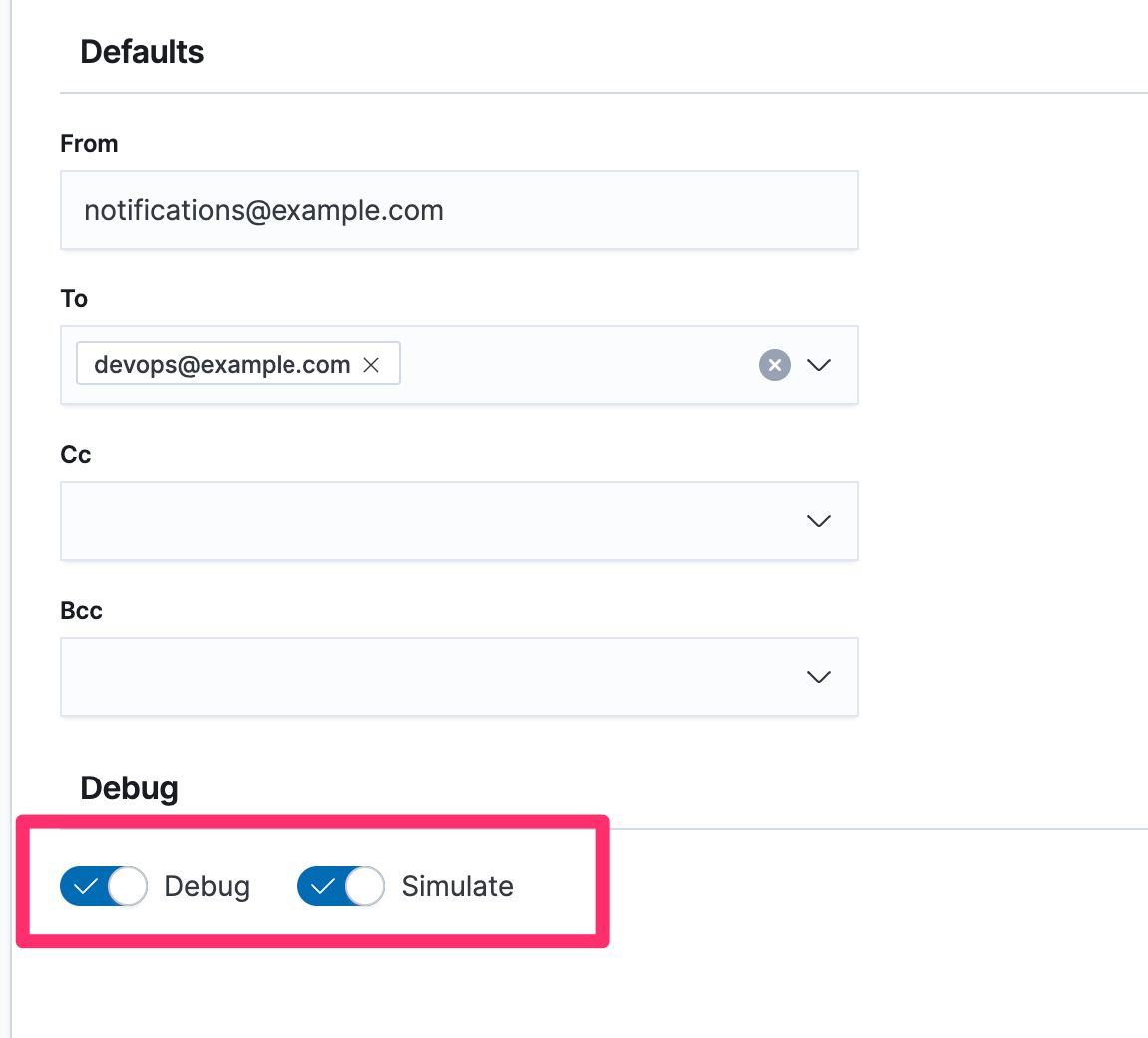 OpenSearch Alerting email defaults
