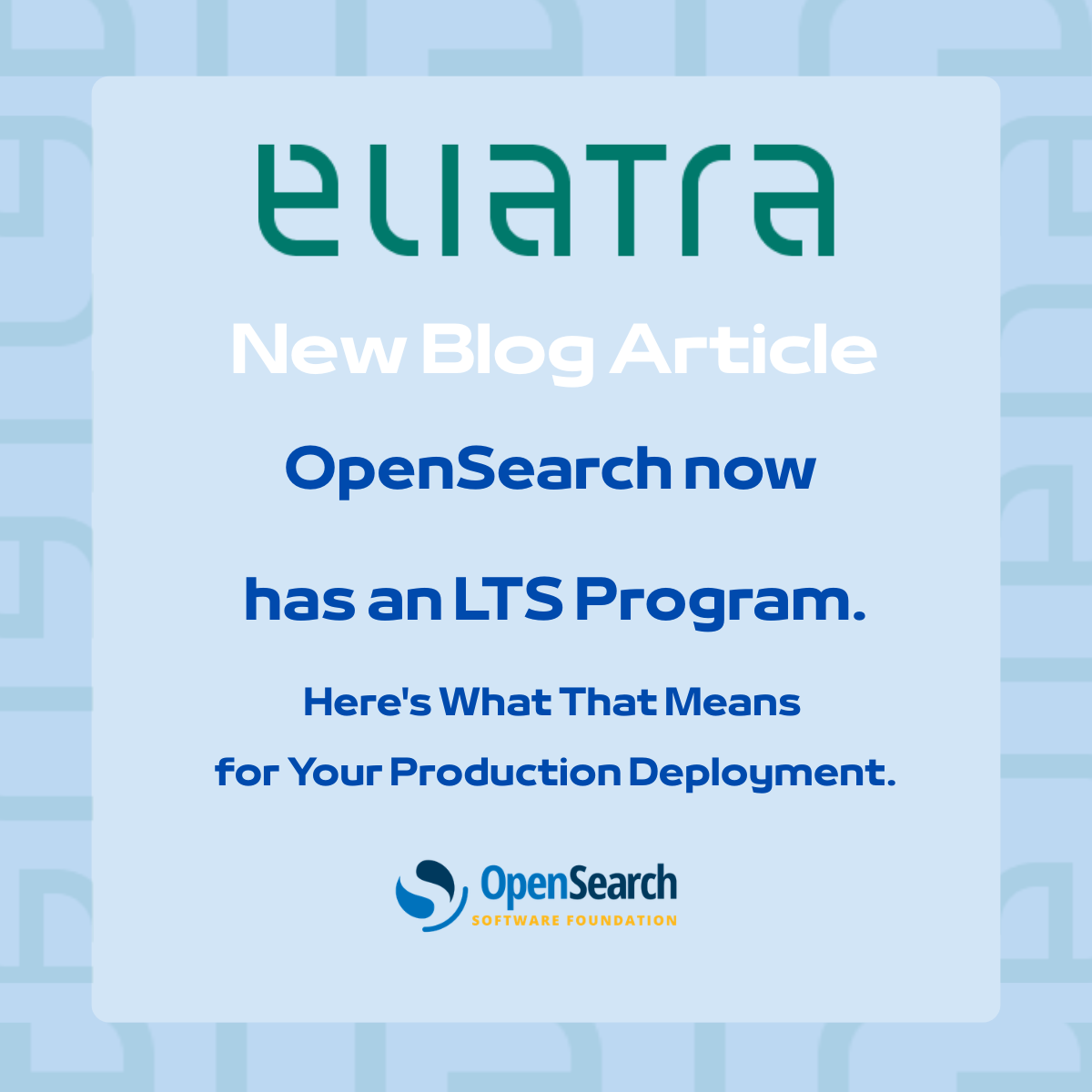 Lts Program OpenSearch Now Has an LTS Program. Here's What That Means for Your ...