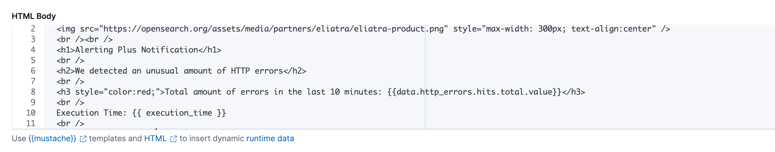 OpenSearch Alerting Email HTML