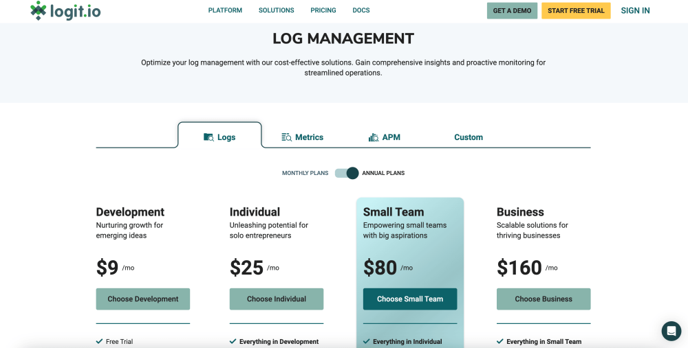 Logit.io Pricing