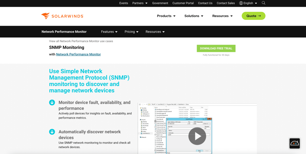 SolarWinds Network Performance Monitor