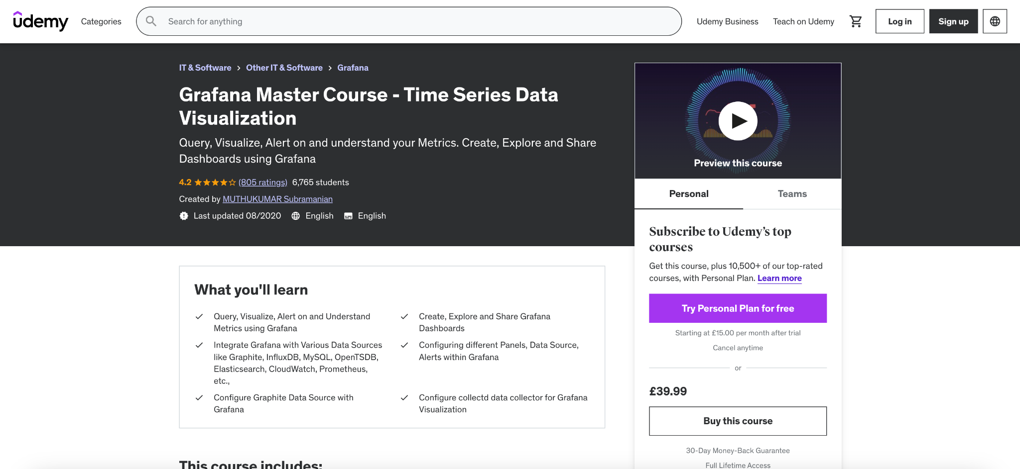 Udemy Grafana Master Course