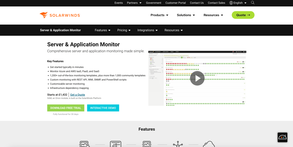 SolarWinds Server & Applications Monitor